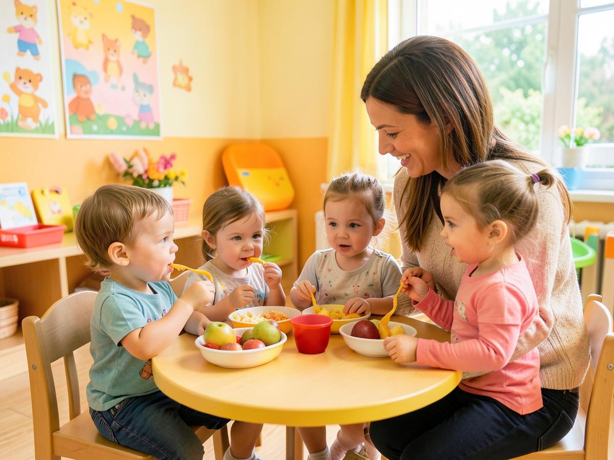 Demo photo: snack time with fresh fruit